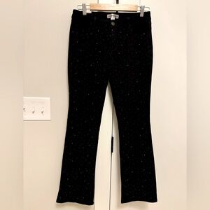 Women Madden Girl Black Rhinestone Bootcut Jeans